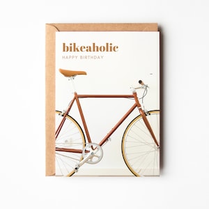 Geschenk für Fahrradfahrer | Geschenk für Radfahrer | Geburtstagskarte für Fahrradfahrer | Rennrad, Fahrrad, Gravel Bike | Bikerholic