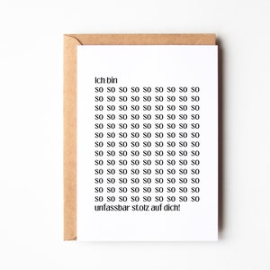 Carta di incoraggiamento "Sono così incredibilmente fiero di te", incoraggiati, supera l'esame, supera i momenti difficili, sono fiero di te