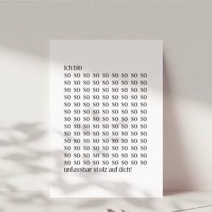 Carte d'encouragement "Je suis incroyablement fier de toi", t'encourager, réussir l'examen, surmonter les moments difficiles, je suis fier de toi