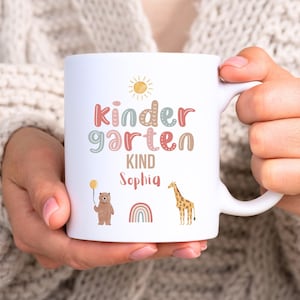 Kindergarten child gift, kindergarten child mug with desired name, gift kindergarten child, finally kindergarten child, kindergarten start