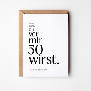cartolina 50esimo compleanno, biglietto d'auguri divertente per il 50esimo compleanno, 50esimo compleanno donna e uomo, biglietto di auguri per il 50esimo, regalo compleanno 50esimo