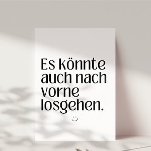 Ansichtkaart ter bemoediging "Het kan ook vooruit beginnen", bemoediging, kaart ter bemoediging, bemoedigend cadeau, positieve bevestigingen