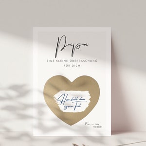 Vater Geschenk Rubbelkarten zum selber beschriften, Vatertag Geschenk,  Personalisiertes Geschenk für Papa, Papa Geschenk, Papa Karte
