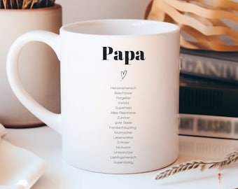 Mok als cadeau voor papa, Vaderdag, Papa's verjaardag, Papa's verjaardagscadeau, Papa mok, Mok met synoniem voor papa