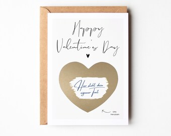 Valentine's Day Gift | Personalized scratch card with personalized text | Gift for partner Valentine's Day card | Valentine's Day gift