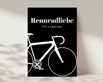 Geschenk für Fahrradfahrer | Geschenk für Radfahrer | Geburtstagskarte für Fahrradfahrer | Rennrad, Fahrrad, Gravel Bike | Bikerholic