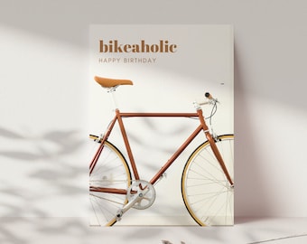 Gift for cyclists | Gift for cyclists | Birthday card for cyclists | Road bike, bicycle, gravel bike | Bikerholic
