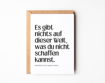 Postkarte Mutmacher, Mut machen, Neuanfang, positive Affirmation für die Zukunft, Mutmacher Geschenk -  Postkarte A6