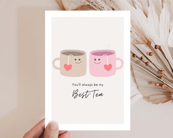 Friendship card best friend, birthday card for friend forever, Happy Birthday, friendship gift, friendship gift bestie