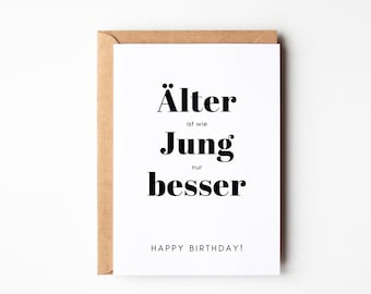 Funny birthday card DINA6, funny birthday gift, Happy Birthday, birthday card men, birthday card women