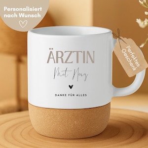 Gift for doctors, personalized mug for doctors, physicians, therapists, female doctor with heart, doctor say thank you - mug with desired text