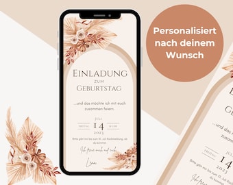 loulala® Digitale Einladungskarte, digitale Ecard Geburtstagseinladung von uns personalisiert für dich