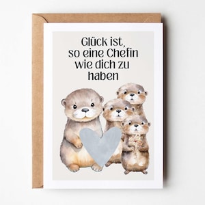 Geschenk Chefin Karte, Geschenk für Chefin Geburtstag, Chefin danke sagen, Chefin Abschied, Chefin Geburtstag, Chefin danke sagen Hej.Otti®