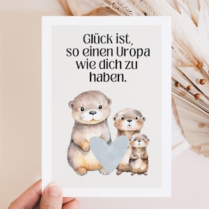 Regalo del bisabuelo, nutria postal del bisabuelo, regalo del bisabuelo, serás bisabuelo, cumpleaños del bisabuelo, tarjeta de felicitación del bisabuelo, regalo del bisabuelo - postal A6