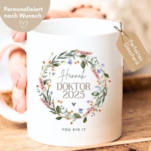 Gepersonaliseerde doktersgeschenkmok, dokter geslaagd, doktersgeschenk 2025, doktersexamen geslaagd geschenk, doktersdiploma - loulala®
