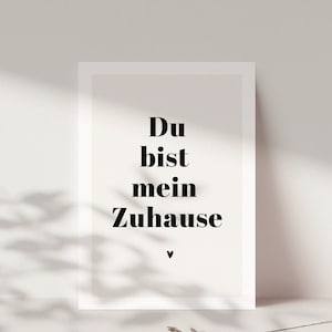 Grußkarte "Du bist mein Zuhause", Geschenk für den Partner, Geschenk für den Lieblingsmenschen DINA 6 Postkarte, inkl. Kuvert nach Wunsch