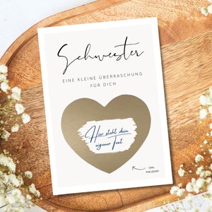 Gratta e vinci regalo per sorella da scrivere su te stessa I Regalo personalizzato per sorella | Regalo sorella | Il compleanno della sorella