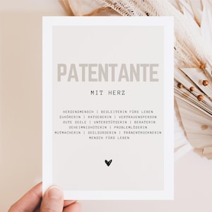 Mejor regalo de madrina regalo para madrina, tarjeta de madrina cumpleaños, regalo de madrina, tarjeta sinónimo de madrina, postal A6