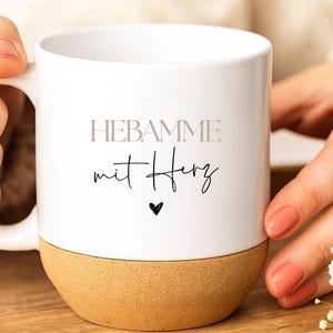 loulala® Mug Midwife with heart – Gift for midwife, thank you midwife, farewell gift midwife, personalized mug midwife