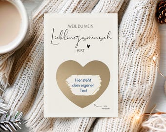 loulala® Personalized voucher as scratch cards to write on yourself, Christmas card, voucher card, Christmas gift idea