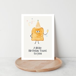 Carte d'anniversaire drôle Un petit toast d'anniversaire à vous, carte de voeux d'anniversaire, carte d'anniversaire, carte d'anniversaire drôle, joyeux anniversaire drôle image 6