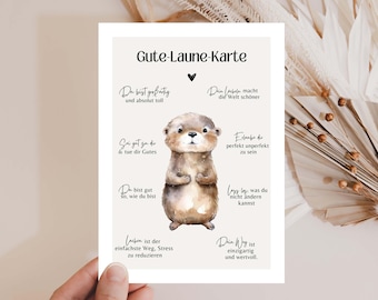 Good mood card, gift for girlfriend, encouraging gift, encouraging card, colleague gift, girlfriend gift, encouraging mindset