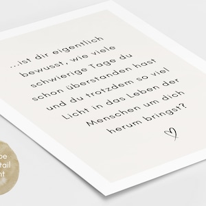 Postkarte Mutmacher inkl. Kuvert nach Wunsch, Beste Freundin Geschenk, DINA6 Karte, Trostkarte, einfach mal danke sagen und Mut machen Bild 6