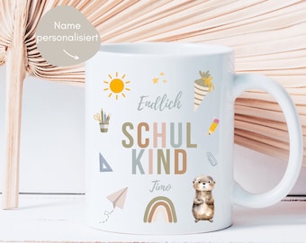 School enrollment gift, personalized school enrollment gift, school enrollment mug, school enrollment gift with desired name, school enrollment boy
