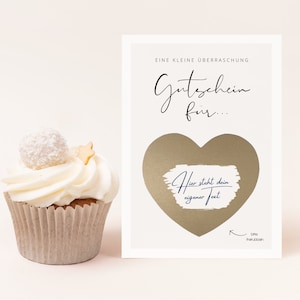 Voucher personalizzato | Gratta e vinci da scrivere su te stesso Carta voucher | Idea regalo di compleanno | Gratta e vinci