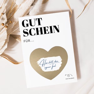Personalisierter Gutschein | Rubbelkarten zum selber beschriften I Personalisierte Geburtstagskarte I Gutschein Karte