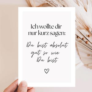 Encouragement gift, comfort card, encouragement, you are good as you are, self-love card, you are good enough, postcard, affirmations