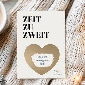 Tempo per due voucher card, gratta e vinci da scriversi addosso, gratta e vinci con il tuo testo, voucher card, regalo di Natale
