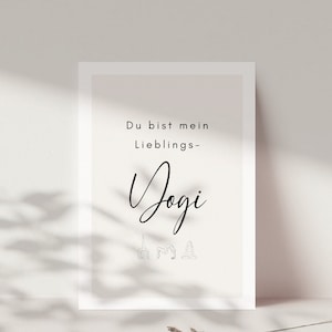 Yoga postcard "You are my favorite yogi", yoga gift, yoga birthday card, yoga gifts - including envelope of your choice