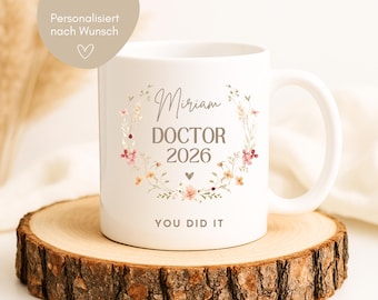 Personalized Doctor Gift Mug, Doctor Gift 2026, Doctorate Passed, Doctorate Exam Passed Gift, Doctorate Graduation - loulala®