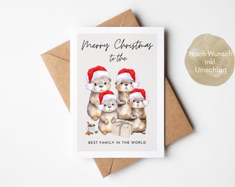 Christmas card for the best family, Merry Christmas, Christmas card family, Christmas greeting, family Christmas card, Christmas gift