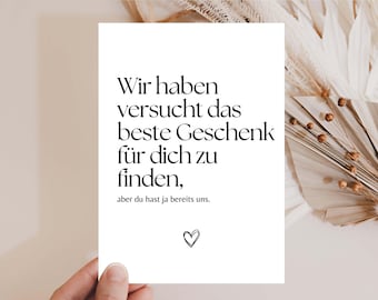 Funny birthday card as a birthday present, Happy Birthday card, funny birthday card We are gift enough for you -loulala®