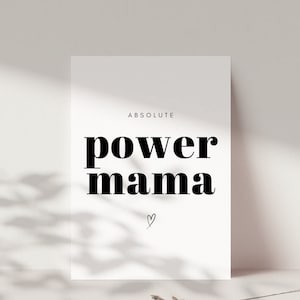 Postal "mamá poder absoluto", regalo para madres, tarjeta de cumpleaños para mamá, regalo Día de la Madre | Regalo mamá