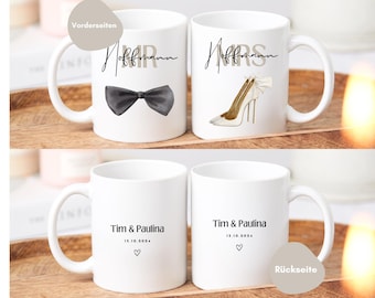Canecas personalizadas para casamento, presente para os noivos, presente de aniversário de casamento, presente de noivado, canecas de presente para o casal.