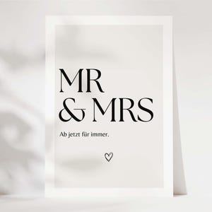 Carte de mariage M. et Mme, Carte de félicitations de mariage, Carte de félicitations de mariage, Carte de vœux de mariage, Carte cadeau de mariage