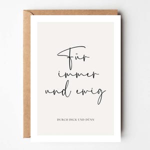 Tarjeta para siempre y para siempre, regalo de te amo, persona favorita, regalo para pareja, regalo de amigo, aniversario, postal de aniversario de bodas