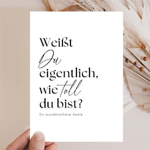 Ansichtkaart bemoediging, bemoedigend geschenk, troostkaart, bemoediging, moeilijke tijden, ik ben er voor je, troostkaart, je bent geweldig kaart DINA6