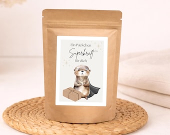 Hej.Otti® Tee Superkraft Mutmacher Geschenk, Trost, Mut machen, Gute Besserung, Aufmunterung Geschenk, Kraft wünschen, Tee Geschenk