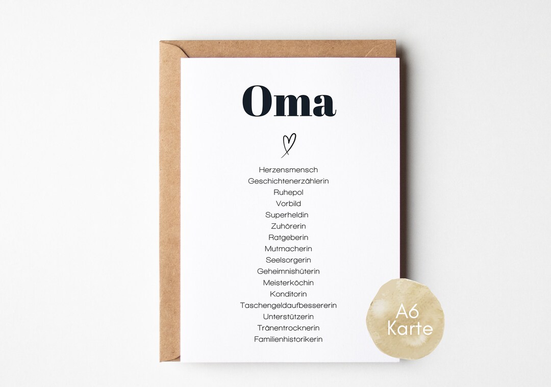 Greeting Card for Grandma Synonym Card Grandma Gift for Grandma on Her