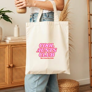 loulala® Aunt Gift, Cool Aunts Club, Aunti Club, Aunt Gift, You're Going to Be an Aunt, Aunt Gift, Aunt Birthday, Aunt Jute Bag