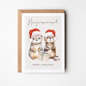 Weihnachtskarte Herzensmensch, Otter Weihnachtskarte, Weihnachtskarten Freundin, Weihnachtsgruß Lieblingsmensch, Weihnachtsgeschenk