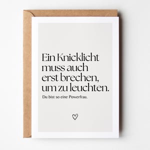 Postkarte Mutmacher, Mutmacher Geschenk, Trostkarte, Mut machen, schwere Zeiten, Ich bin für dich da, Gute Besserung wünschen, Trostkarte A6