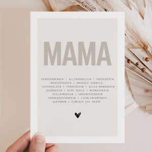 Mama Geschenk lustige Karte, Mama Geburtstag, Mama Geschenk Weihnachten, Mutter Definition, Muttertagskarte, Beste Mutter, Geburtstag Mama