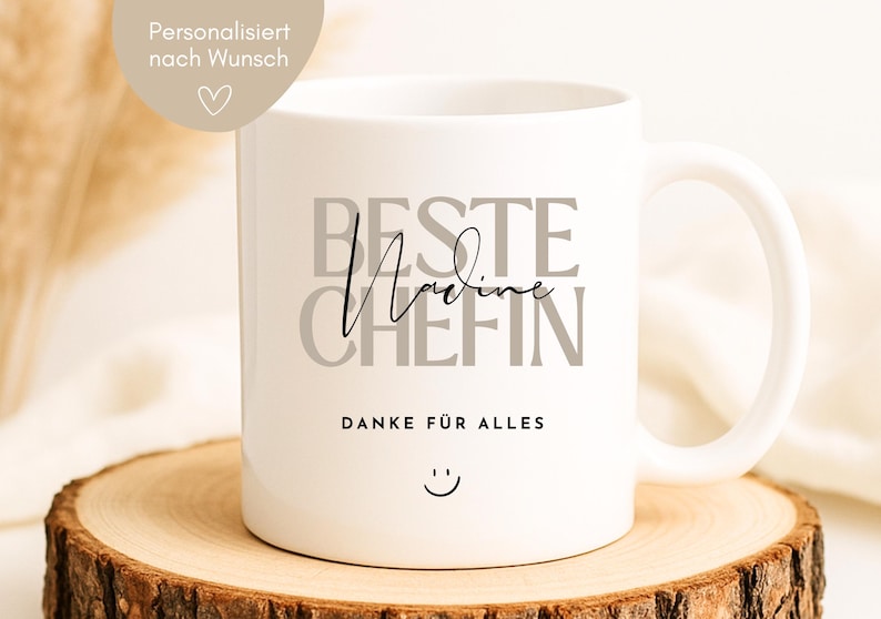 loulala® Geschenk Chefin Tasse, Geschenk Chefin Geburtstag, Chefin danke sagen, Chefin Abschied, Chefin Geburtstag, Chefin Tasse