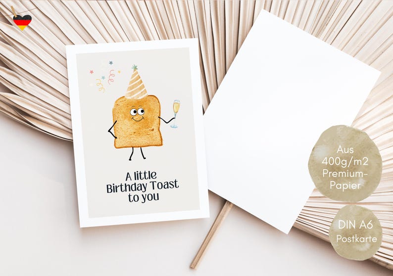 Carte d'anniversaire drôle Un petit toast d'anniversaire à vous, carte de voeux d'anniversaire, carte d'anniversaire, carte d'anniversaire drôle, joyeux anniversaire drôle image 4