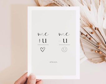I love you, gift for partner, you are missed, anniversary, wedding anniversary gift, I love you, I miss you, love card for partner